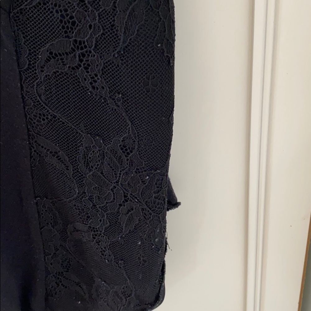 Zara Black Blouse Top with Lace Detail - Picture 5 of 5